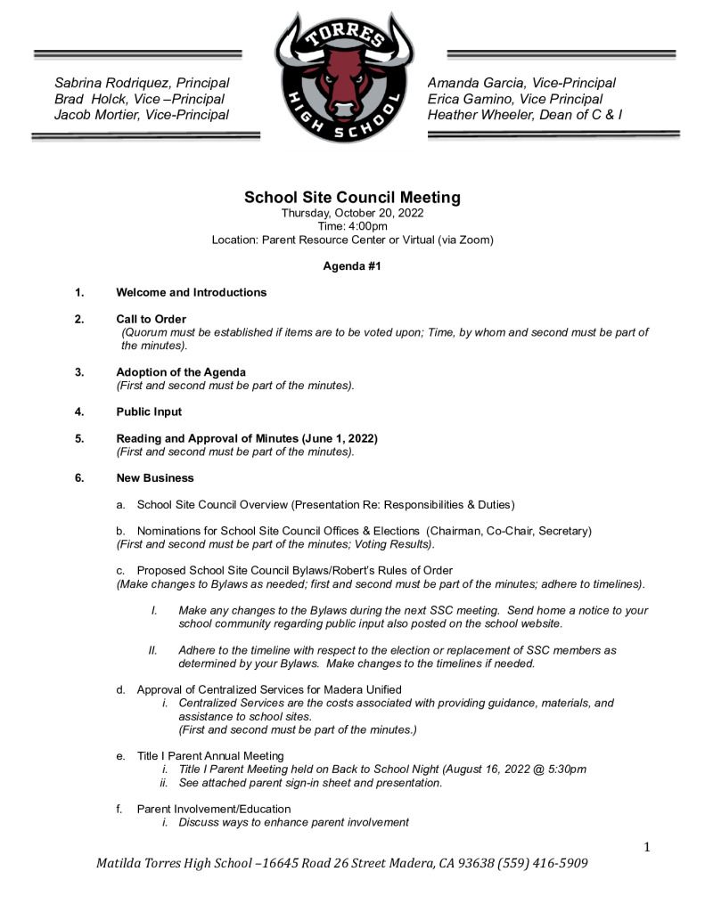 thumbnail of THS SSC Meeting Agenda #1 (English) 10_20_22.docx